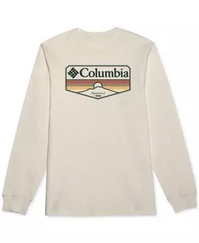 Мужская футболка с рисунком LS Sandy с длинным рукавом Columbia, белый
