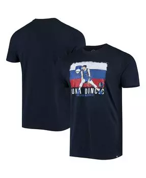 Мужская футболка с рисунком luka doncic navy dallas mavericks player '47 Brand, синий