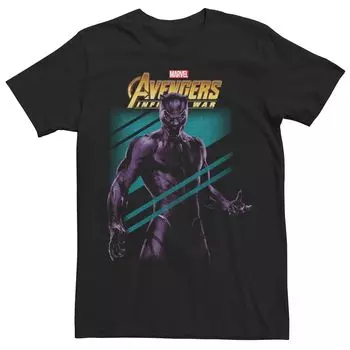 Мужская футболка с рисунком Marvel Avengers Infinity War Black Panther Licensed Character