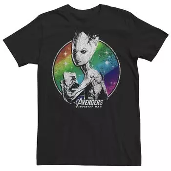 Мужская футболка с рисунком Marvel Avengers Infinity War Groot Millennial Licensed Character