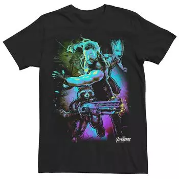Мужская футболка с рисунком Marvel Avengers Infinity War Guardians of the Galaxy Troubled Three Licensed Character
