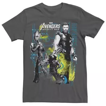 Мужская футболка с рисунком Marvel Avengers Infinity War Space Crew Licensed Character