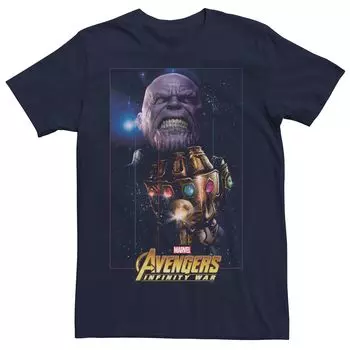 Мужская футболка с рисунком Marvel Avengers Infinity War Thanos Gauntlet Licensed Character