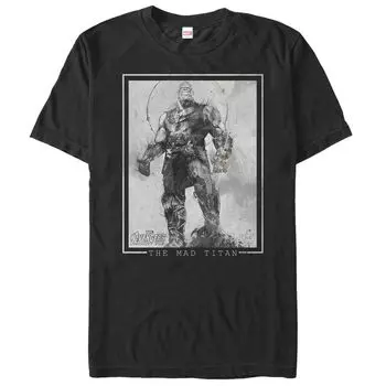 Мужская футболка с рисунком Marvel Avengers Infinity War Thanos The Mad Titan Licensed Character