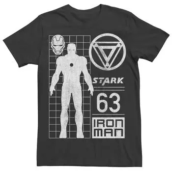 Мужская футболка с рисунком Marvel Avengers Iron Man Stark Licensed Character