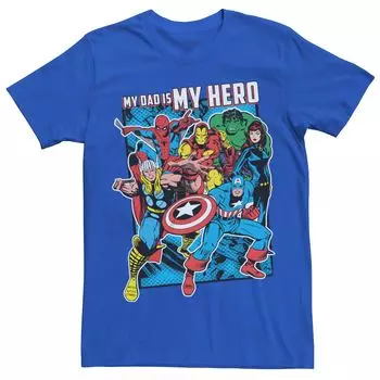 Мужская футболка с рисунком Marvel Avengers «Папа — мой герой» Licensed Character