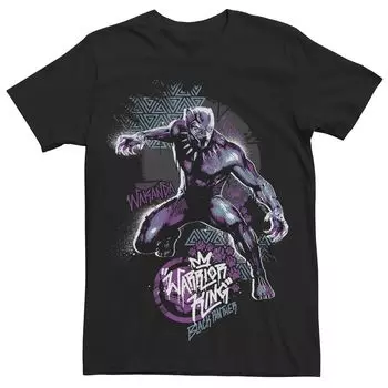 Мужская футболка с рисунком Marvel Black Panther Street Panther Warrior Licensed Character