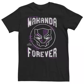 Мужская футболка с рисунком Marvel Black Panther Wakanda Forever Licensed Character