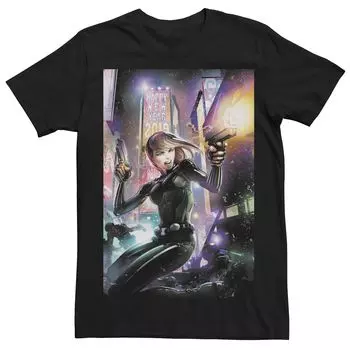 Мужская футболка с рисунком Marvel Black Widow Licensed Character