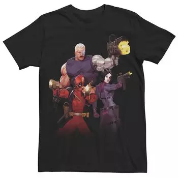 Мужская футболка с рисунком Marvel Cable, Deadpool & Domino X-Force Licensed Character