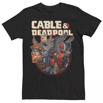 Мужская футболка с рисунком Marvel Cable & Deadpool Double Trouble Licensed Character