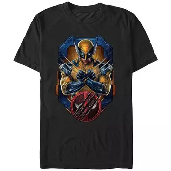 Мужская футболка с рисунком Marvel Deadpool And Wolverine Main X-Men, черный