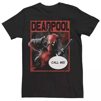 Мужская футболка с рисунком Marvel Deadpool Call Me Licensed Character