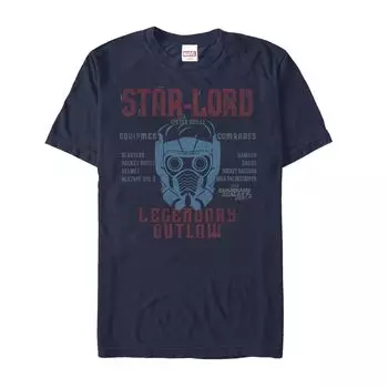 Мужская футболка с рисунком Marvel Guardians of the Galaxy 2 Star Lord Legendary Outlaw Licensed Character