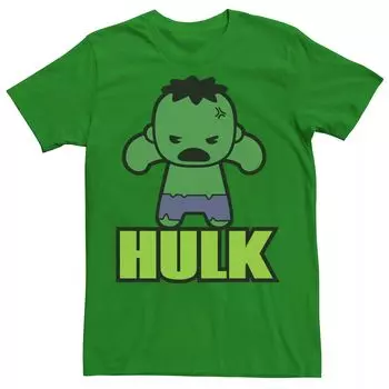 Мужская футболка с рисунком Marvel Kawaii Art Collection The Incredible Hulk Licensed Character