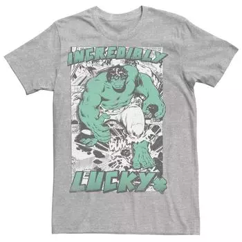 Мужская футболка с рисунком Marvel The Incredible Hulk Incredible Lucky Licensed Character