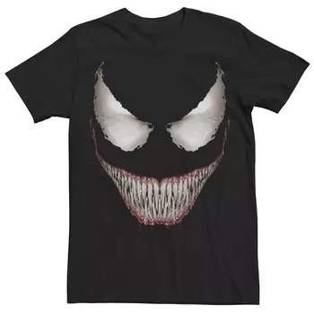 Мужская футболка с рисунком Marvel Venom Face Licensed Character, черный