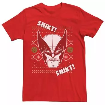 Мужская футболка с рисунком Marvel X-Men Wolverine Ugly Sweater Licensed Character