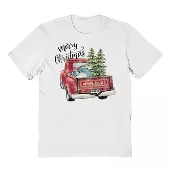 Мужская футболка с рисунком Merry Christmas Licensed Character, белый