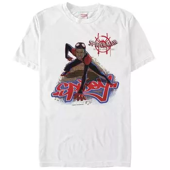 Мужская футболка с рисунком Mervel Spider-Verse Spidey Licensed Character