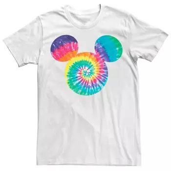 Мужская футболка с рисунком Mickey And Friends Mickey Tie Dye Fill Disney, белый