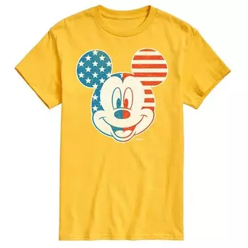 Мужская футболка с рисунком Микки Мауса Disney's America, желтый