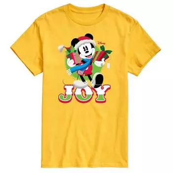 Мужская футболка с рисунком Микки Мауса Disney's Joy, желтый