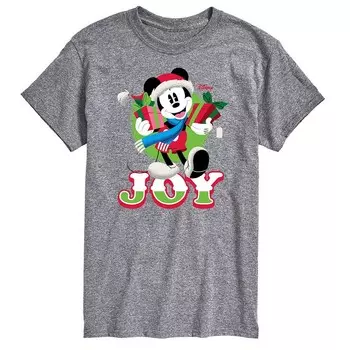 Мужская футболка с рисунком Микки Мауса Disney's Joy, серый