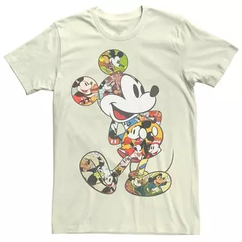 Мужская футболка с рисунком Микки Мауса Disney's Licensed Character, цвет Natural