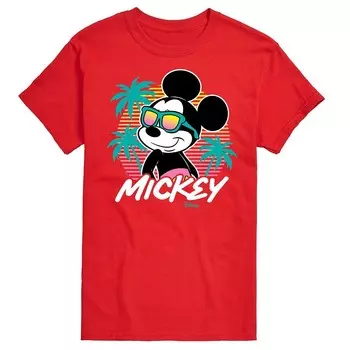 Мужская футболка с рисунком Микки Мауса Disney's Sunset Shades, красный
