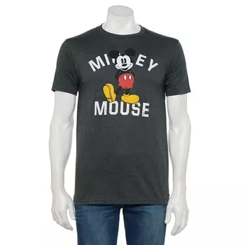 Мужская футболка с рисунком Микки Мауса Disney's, цвет Charcoal Heather