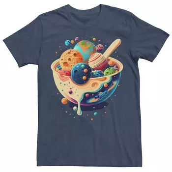 Мужская футболка с рисунком Milky Way Cereal Bowl Licensed Character, цвет Navy Heather