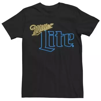 Мужская футболка с рисунком Miller Lite Licensed Character, черный
