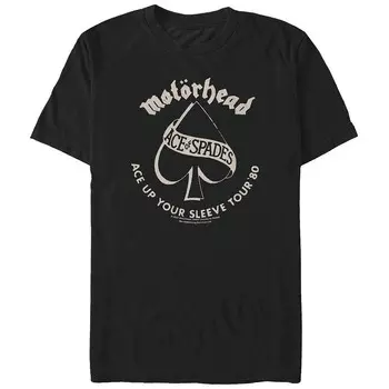 Мужская футболка с рисунком Motorhead Ace Of Spades Licensed Character, черный