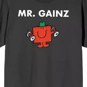 Мужская футболка с рисунком Mr. Men And Little Miss Meme "Mr. Gainz" Licensed Character