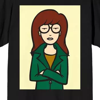 Мужская футболка с рисунком мультфильма для взрослых Daria Licensed Character