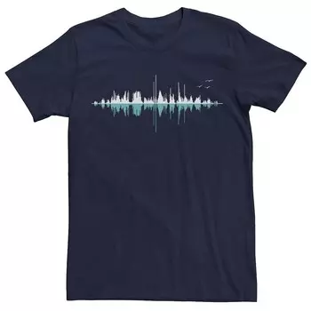 Мужская футболка с рисунком Music City Soundscape Licensed Character, темно-синий