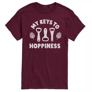 Мужская футболка с рисунком My Keys to Hoppiness Licensed Character