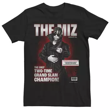 Мужская футболка с рисунком на обложке журнала WWE The Miz Magazine Licensed Character, черный