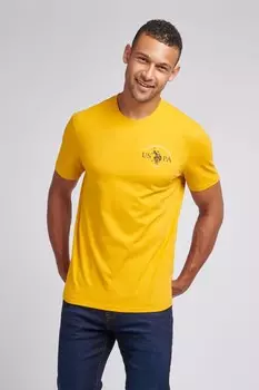 Мужская футболка с рисунком на спине U.S. Polo Assn, оранжевый