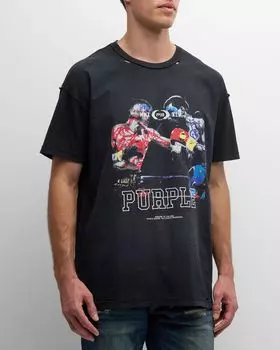 Мужская футболка с рисунком наизнанку PURPLE, цвет Black