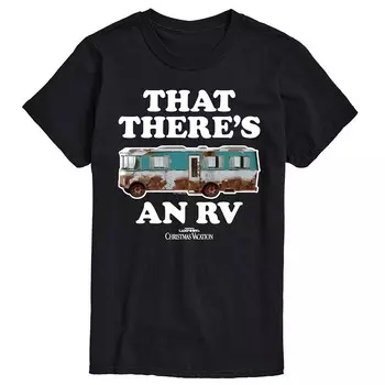Мужская футболка с рисунком National Lampoon's Christmas Vacation RV Licensed Character, черный