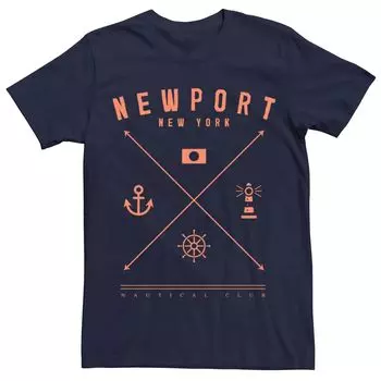 Мужская футболка с рисунком Nautical Arrows New Port New York Licensed Character
