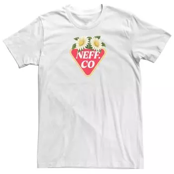 Мужская футболка с рисунком Neff Co. и карманным цветочным значком Licensed Character
