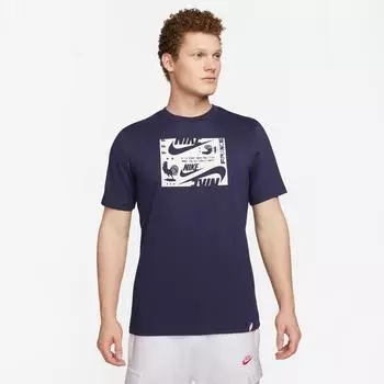 Мужская футболка с рисунком Nike France National Team, синий