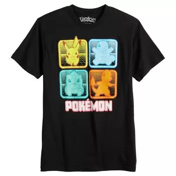 Мужская футболка с рисунком Nintendo Pokmon Starters Licensed Character