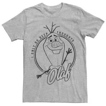 Мужская футболка с рисунком Olaf Only Deep Thoughts 2 's Frozen Disney