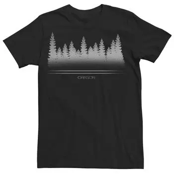 Мужская футболка с рисунком Oregon Forest Trees Licensed Character