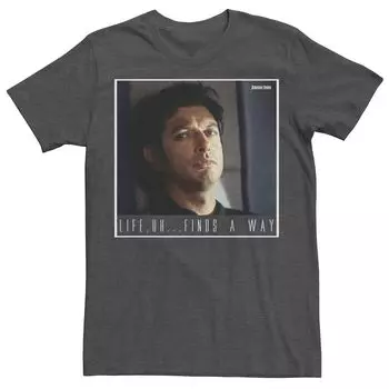 Мужская футболка с рисунком «Парк Юрского периода» Ian Malcolm Life Finds A Way Licensed Character
