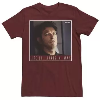 Мужская футболка с рисунком «Парк Юрского периода» Ian Malcolm Life Finds A Way Licensed Character
